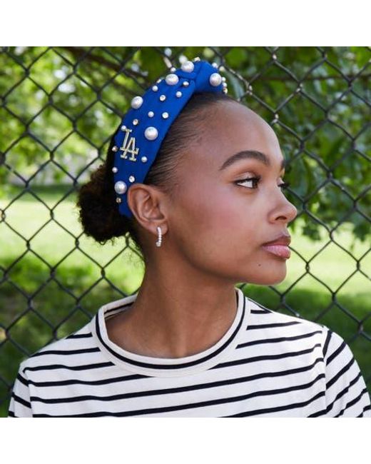 Lele Sadoughi Blue Mlb La Dodgers Embellished Headband