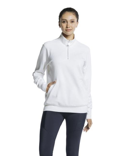 AVI White Pickleball Warmup Pullover