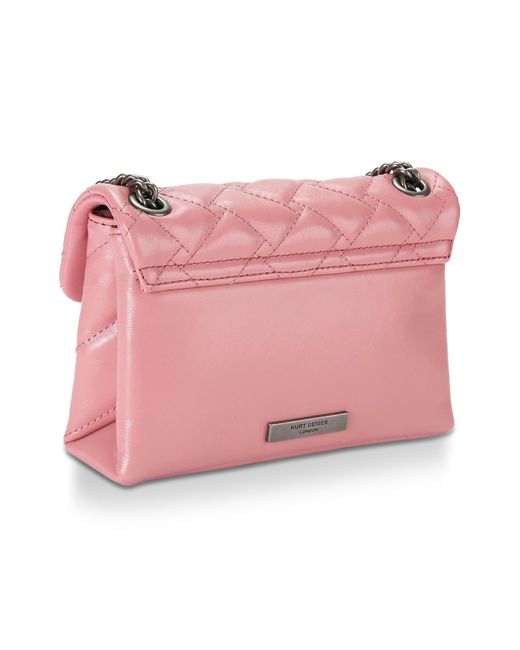 Kurt Geiger Mini Kensington Quilted Leather Crossbody Bag in Pink Lyst