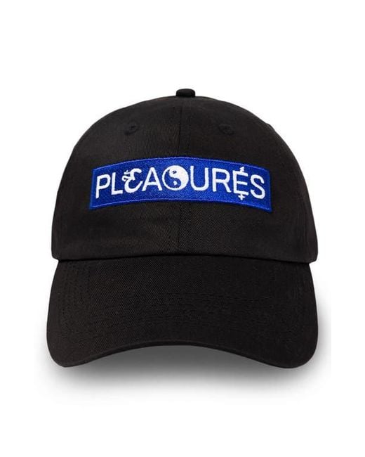 Pleasures Black Unity Adjustable Twill Baseball Cap for men
