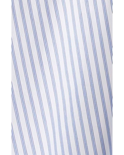 Monse White Cascade Stripe Cotton Poplin Dress