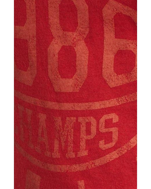 GOLDEN HOUR Red Champs Cotton Graphic T-Shirt