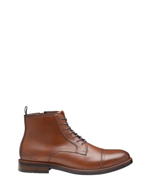 Johnston & Murphy Brown Durham Waterproof Cap Toe Boot for men