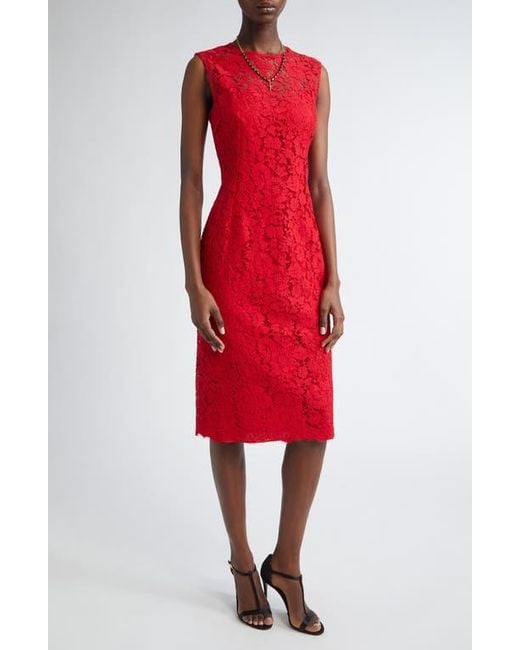 dolce and gabbana lace sheath dress Cordonetto lace sheath dress