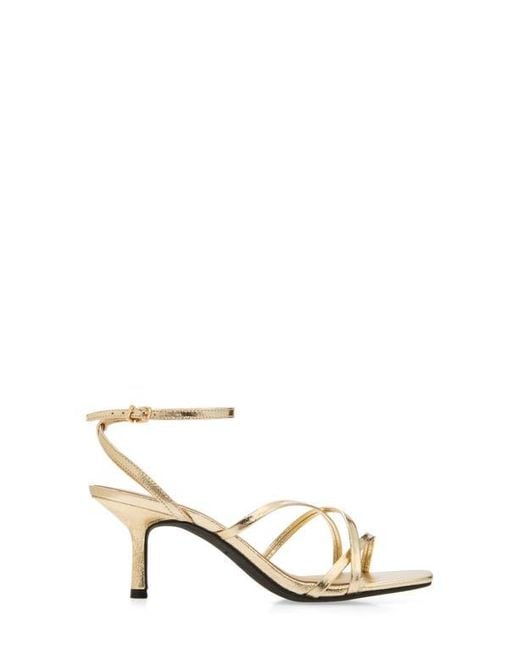 Open Edit Metallic Remington Ankle Strap Sandal