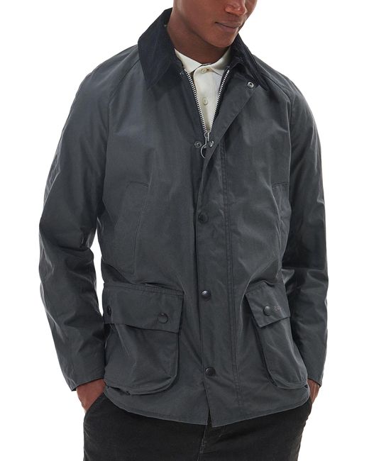 Barbour Gray Ashby Waxed Cotton Jacket for men