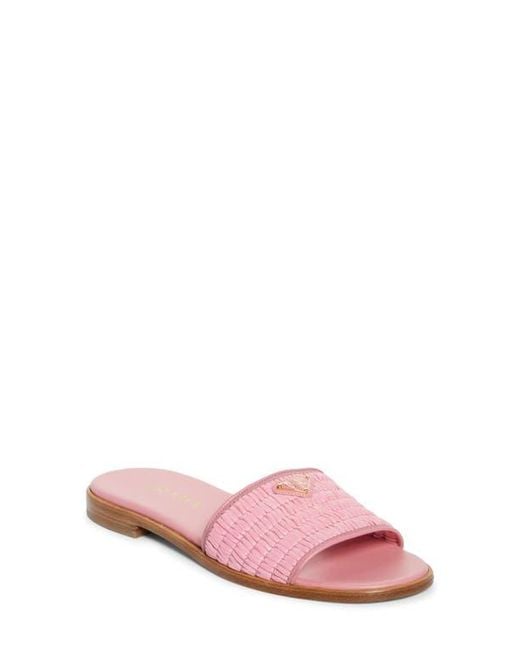 Prada Pink Raffia Slide Sandal