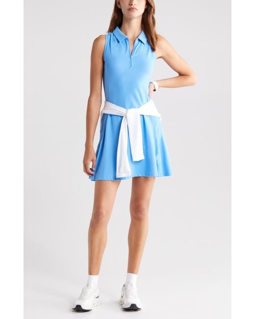 Zella Blue Replay Sleeveless Polo Dress
