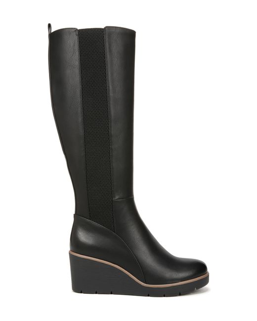 SOUL Naturalizer Adrian Knee High Wedge Boot in Black | Lyst
