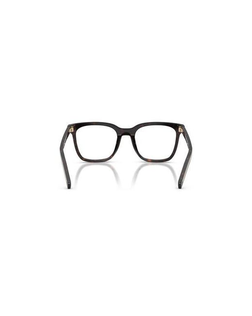 Prada Black 52Mm Rectangle Optical Glasses