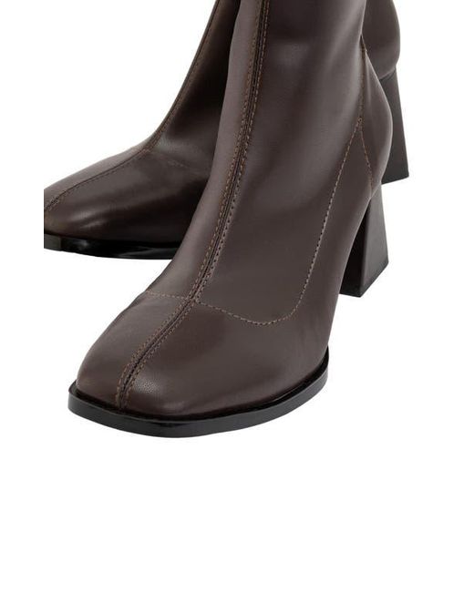 Prologue Shoes Brown Plesa Chunky Heel Boot