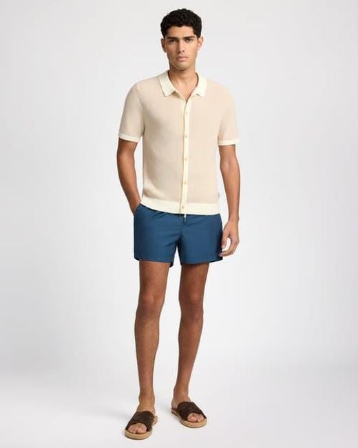 Onia Natural Cotton Linen Button Up Sweater for men