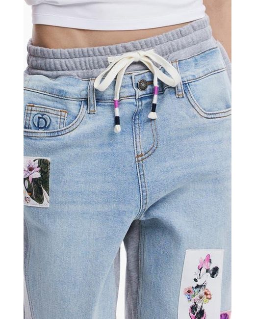 Desigual Blue Minnie Mouse Jogger Jeans