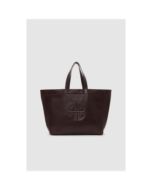 Anine Bing Brown Rio Large Recycled Leather Tote