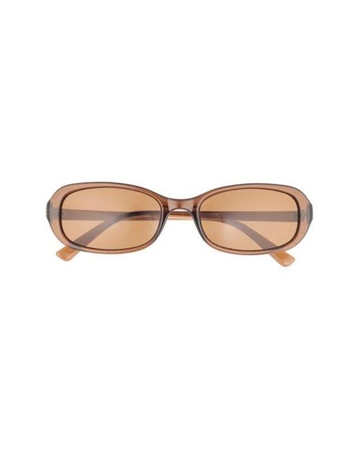 BP. Brown Rectangular Wrap Sunglasses