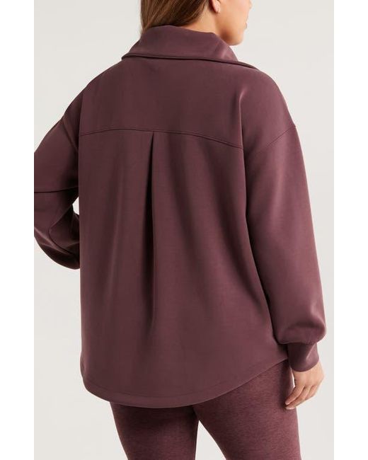 Zella Purple Ultrasoft Half Zip Tunic