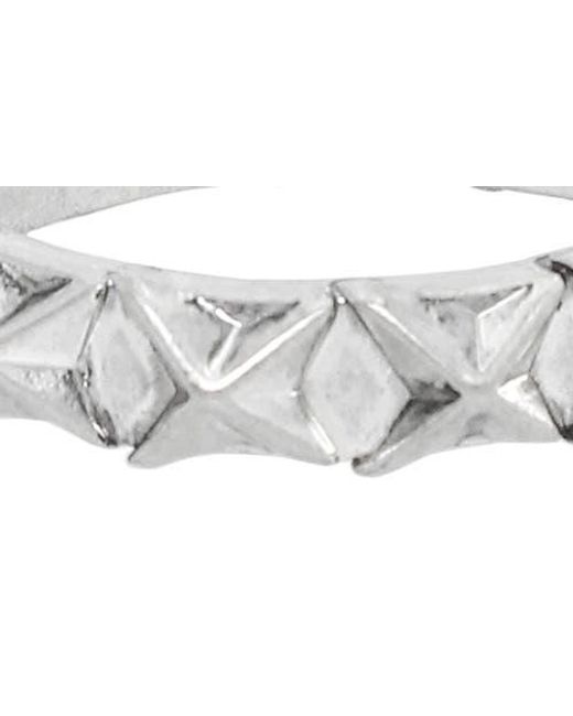 AllSaints Multicolor Square Stud Ring for men