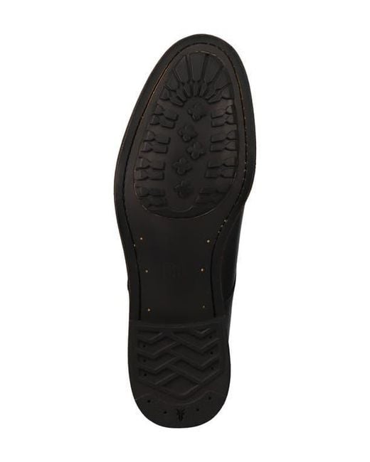 Frye Black Timeless Plain Toe Flex Derby Shoes for men