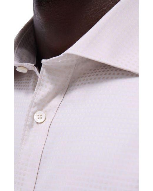 Bugatchi Purple Axel Shaped Fit Jacquard Button-Up Shirt for men