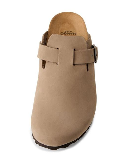 Mango Brown Leather Clog
