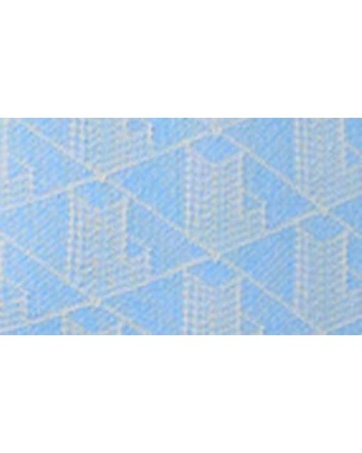 Lacoste Blue Logo Monogram Stripe Track Jacket for men