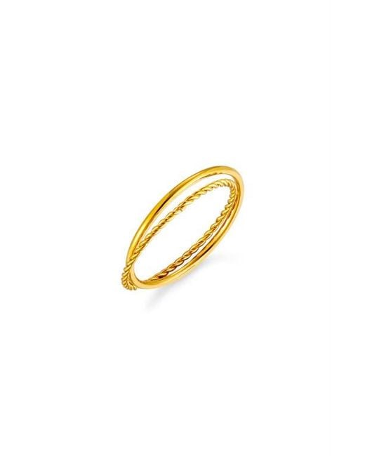 Atolea Metallic Harmony Double Ring