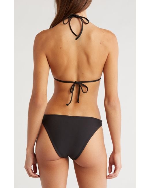 Volcom Black Simply Seamless Triangle Bikini Top