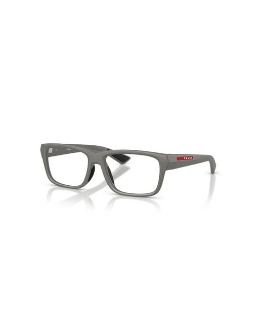 Prada Linea Rossa Metallic 56Mm Rectangle Optical Glasses for men