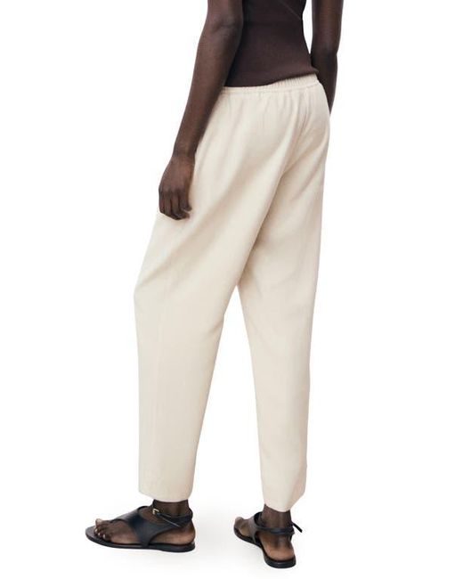 Mango Natural Flowy Drawstring Pants