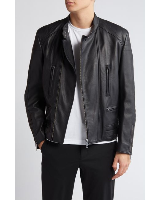 Boss Black Lewis Leather Jacket for men