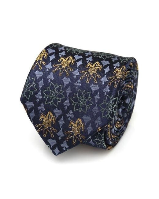 Cufflinks Inc. Blue Joker Print Silk Tie for men