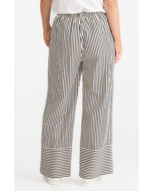 Brave+True Gray Portia Stripe Drawstring Pants