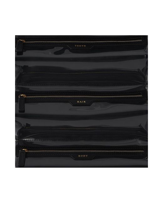 Anya Hindmarch Black Night And Day Recycled Nylon Hanging Organizer Pouch