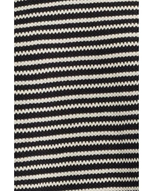 Madewell Black Stripe Curved Long Sleeve T-Shirt