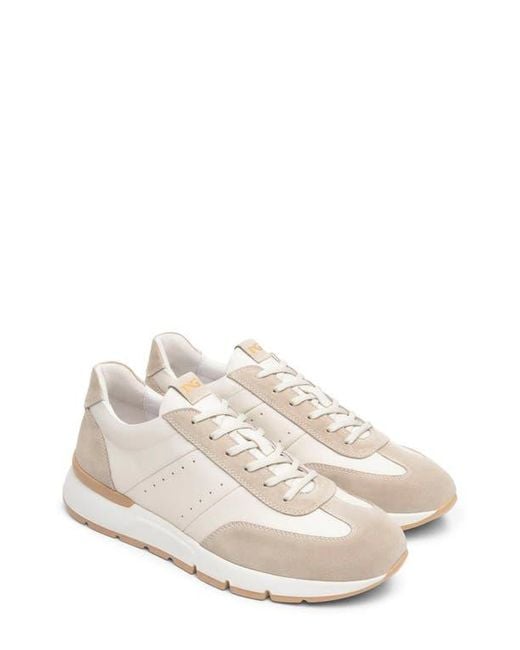 Nero Giardini Men's White Low Top Sneaker
