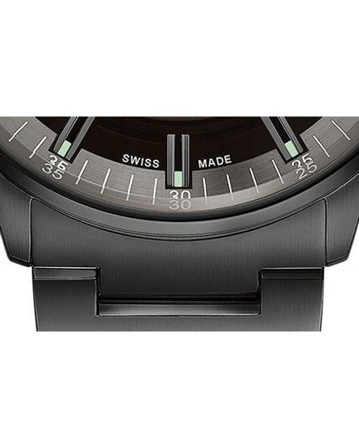 MIDO Black Commander Gradient Skeletal Automatic Bracelet Watch, 40Mm for men