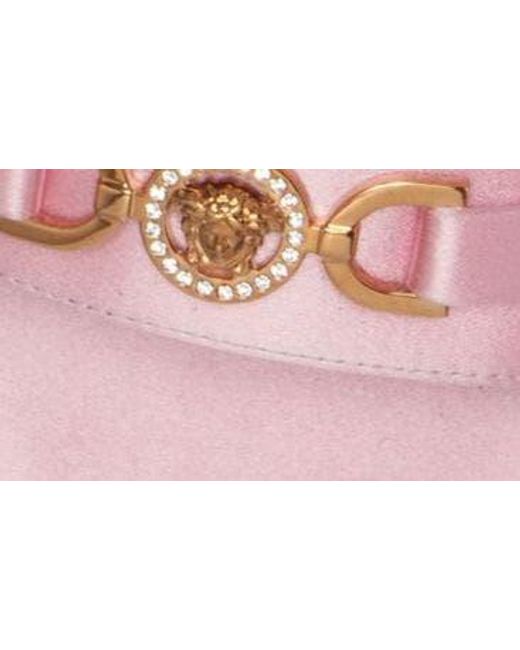 Versace Pink Medusa '95 Espadrille Platform Wedge Sandal