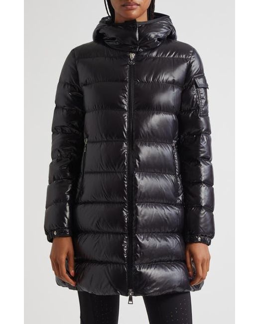 Moncler Black Courcelles Down Hooded Coat