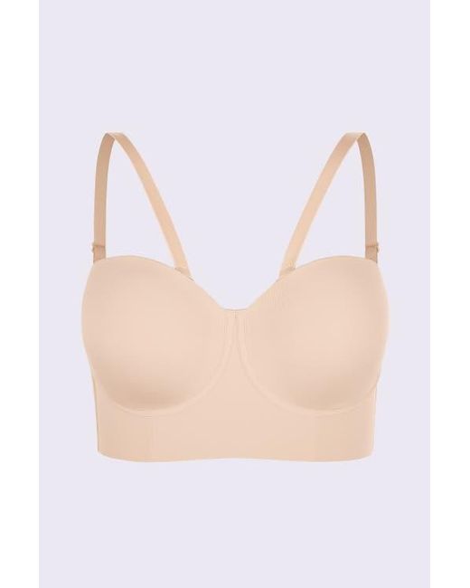 Shapellx Natural Strapless Convertible Underwire Bra Full Coverage