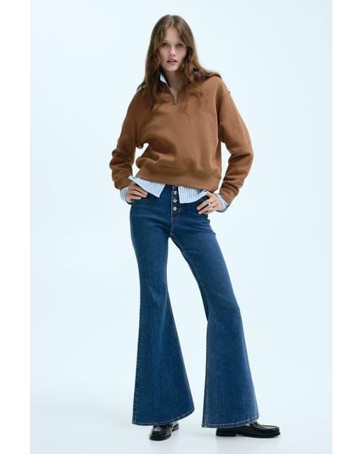 H&M Blue Flared High Jeans