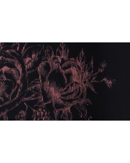 Kay Unger Black Mariellla Floral Cocktail Dress