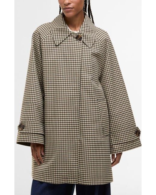 Barbour Brown Kennedy Water Resistant Houndstooth Check Jacket