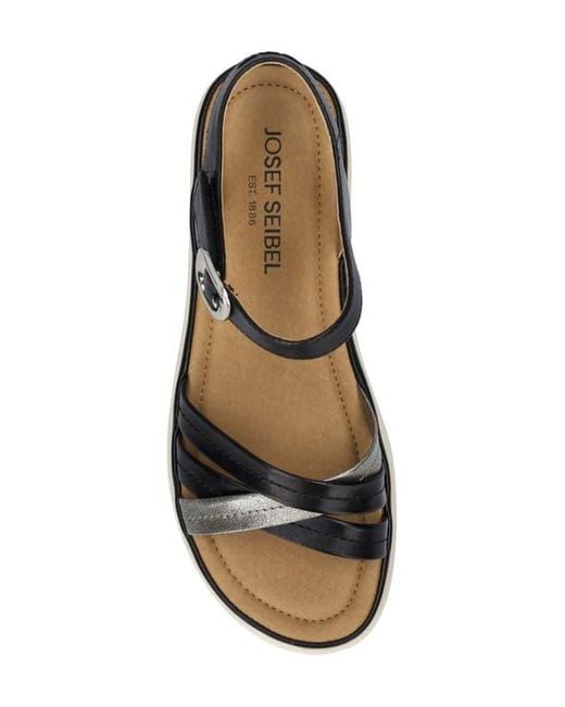 Josef Seibel White Sevran Ankle Strap Platform Wedge Sandal