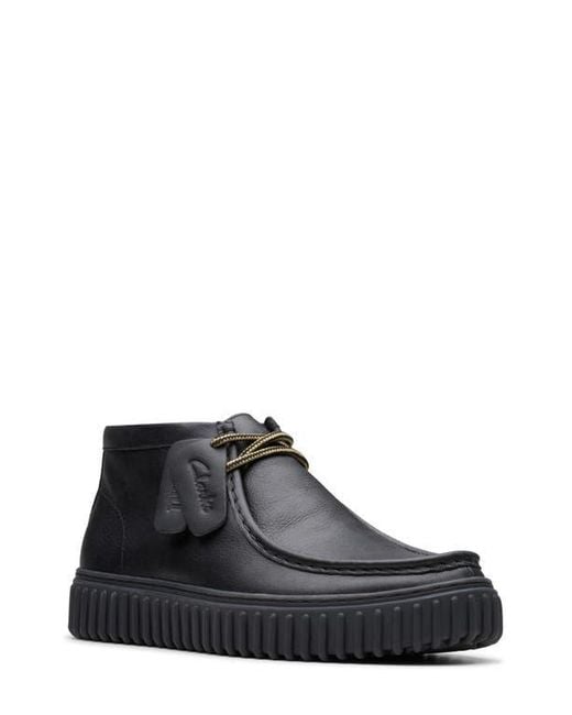 Clarks Black Torhill Hi Chukka Boot for men