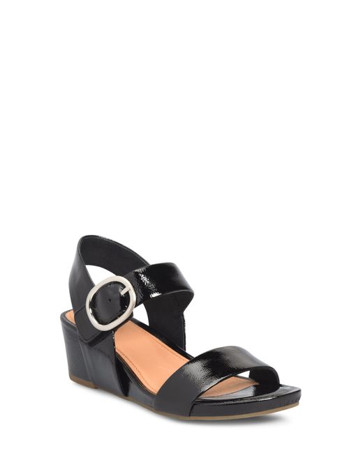 Söfft Black Vaya Wedge Sandal