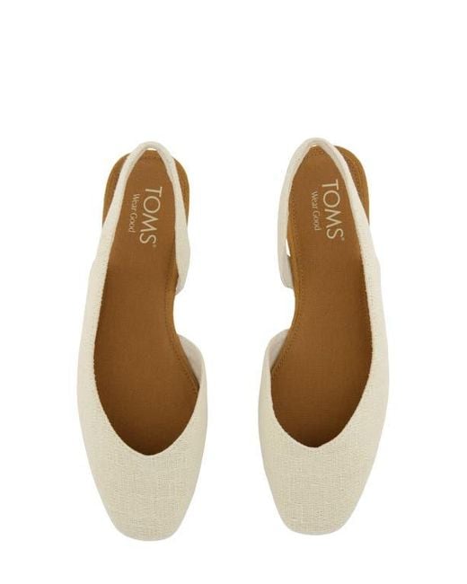 TOMS Natural Alene Slingback Half D'Orsay Flat