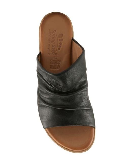 Spring Step Black Jaleel Slide Sandal