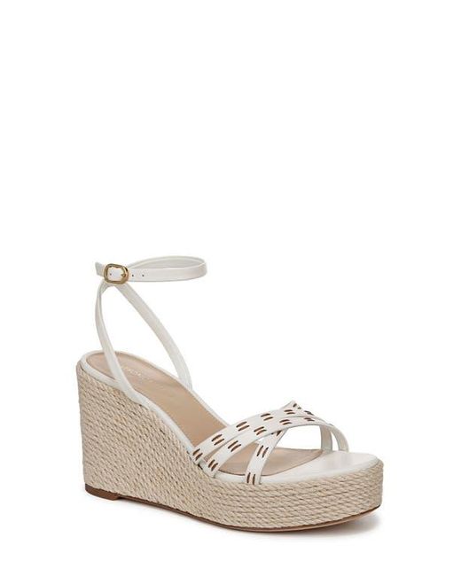 Veronica Beard White Philene Platform Wedge Sandal