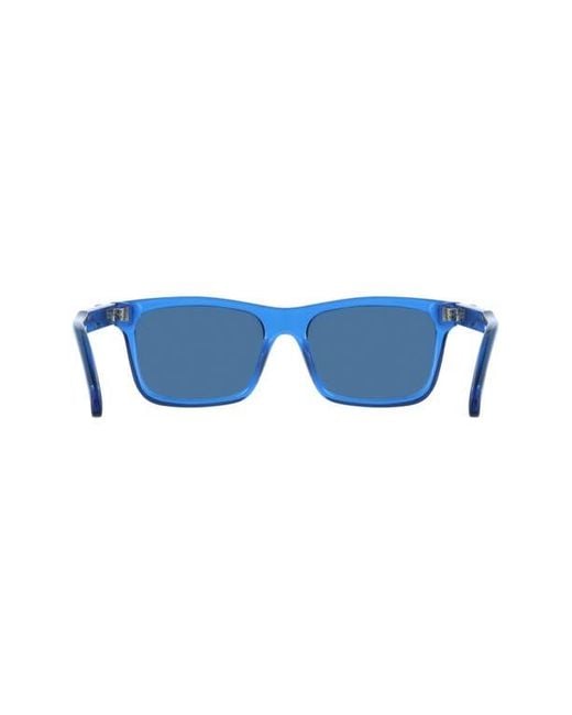 Ferragamo Blue 55Mm Rectangular Sunglasses for men