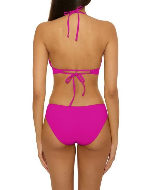 Becca Purple Color Code Halter Bikini Top